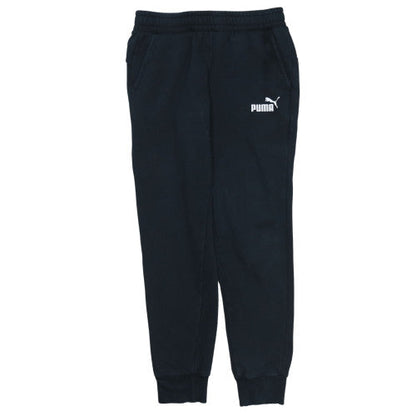 Additional front view of Puma Men’s Black Jogger Trousers S Regular Cotton Blend