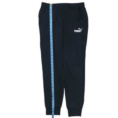 Back view of Puma Men’s Black Jogger Trousers S Regular Cotton Blend