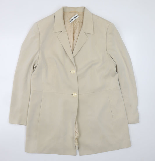Gerry Weber Women’s Beige Blazer Jacket Size 18 Long Classic Lined