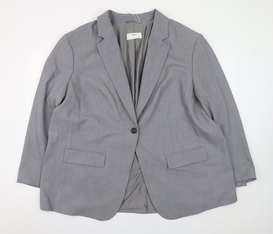 Marks and Spencer Women’s Grey Blazer Size 24 Regular Fit