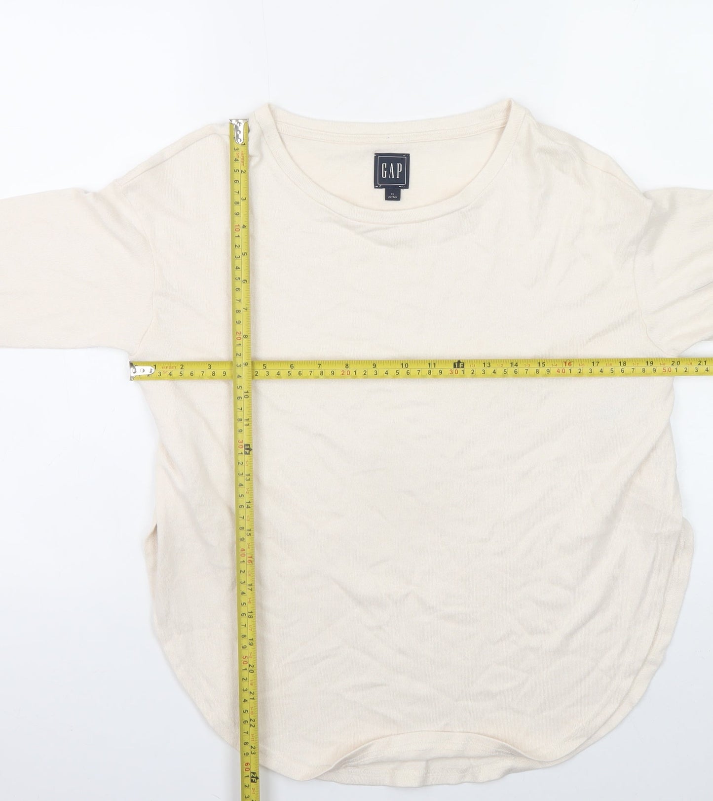 GAP Women’s Beige Cotton Blend Crew Neck Pullover Jumper XS