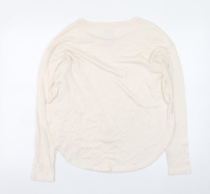 Gap Women’s Beige Cotton Blend Crew Neck Pullover Jumper XS
