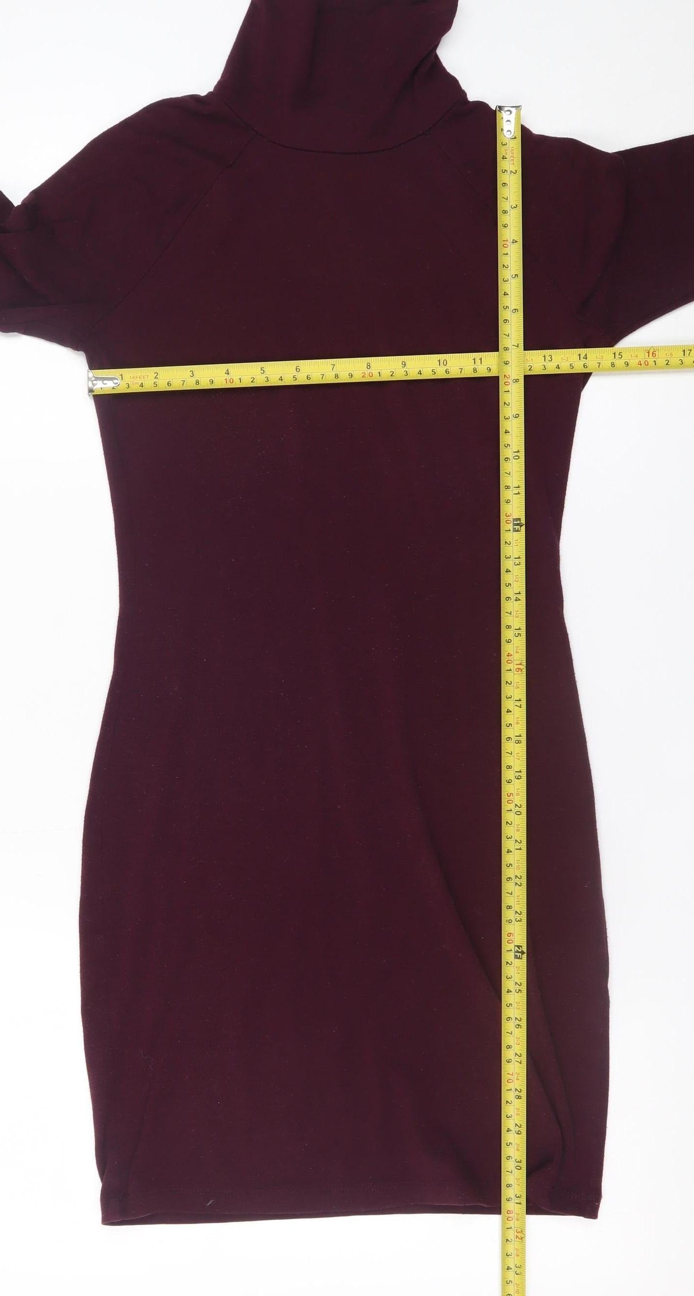 Forever 21 Women’s Purple Roll Neck Bodycon Short Dress Size S