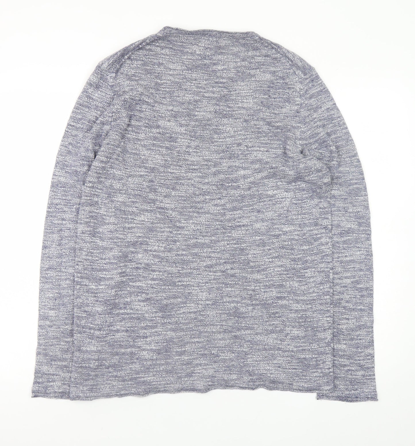 NN07 Men’s Grey Knit Cotton Blend Jumper L Crew Neck Pullover