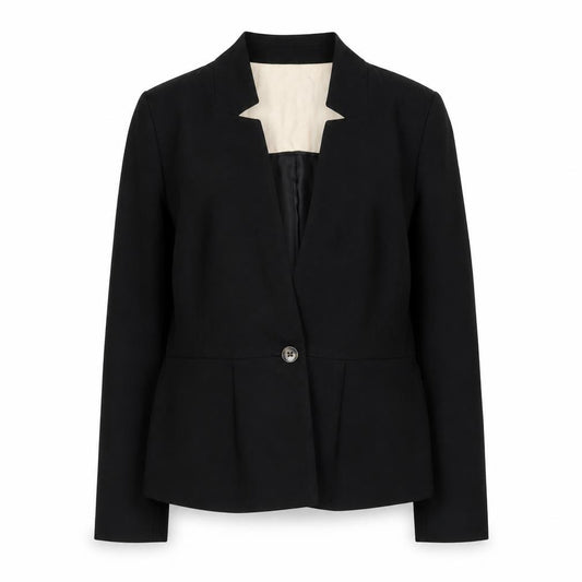 H&M Women's Black Blazer Jacket Size 8 Classic Business Style
