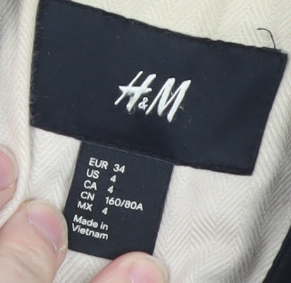 H&M Women's Black Blazer Jacket Size 8 Classic Business Style