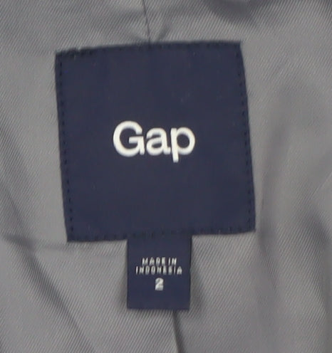 Gap Women Blue Regular Fit Blazer Jacket Size 6 Lined Business Workwear