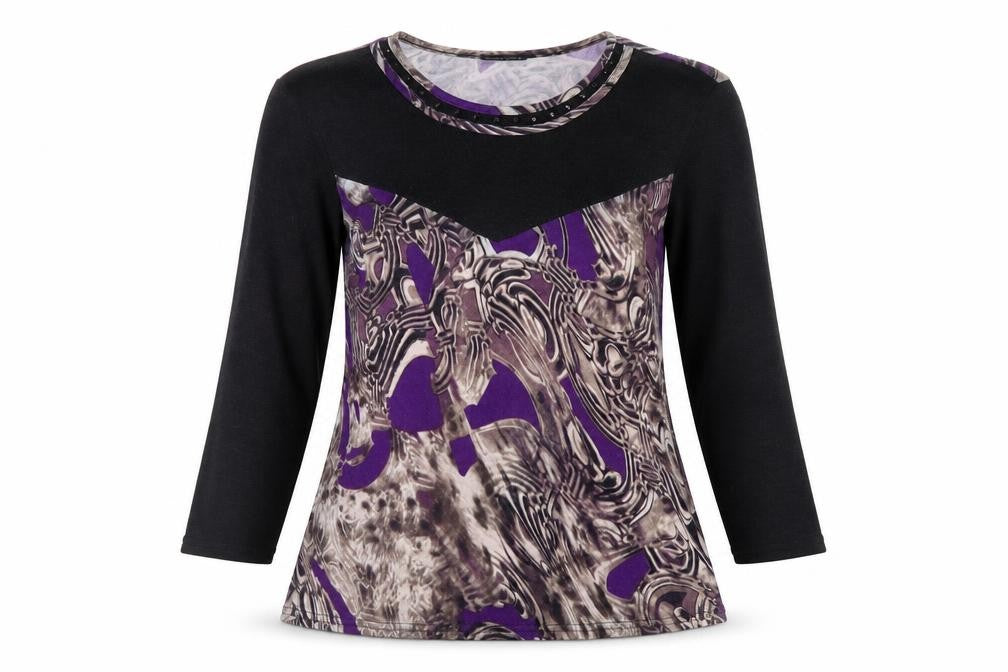 Jenny Loyd Women's Multicoloured Jersey Long Sleeve Top Size 14
