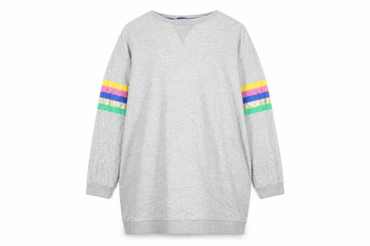 Tu Women’s Grey Colourblock Long Sleeve Sweatshirt Dress Size 18