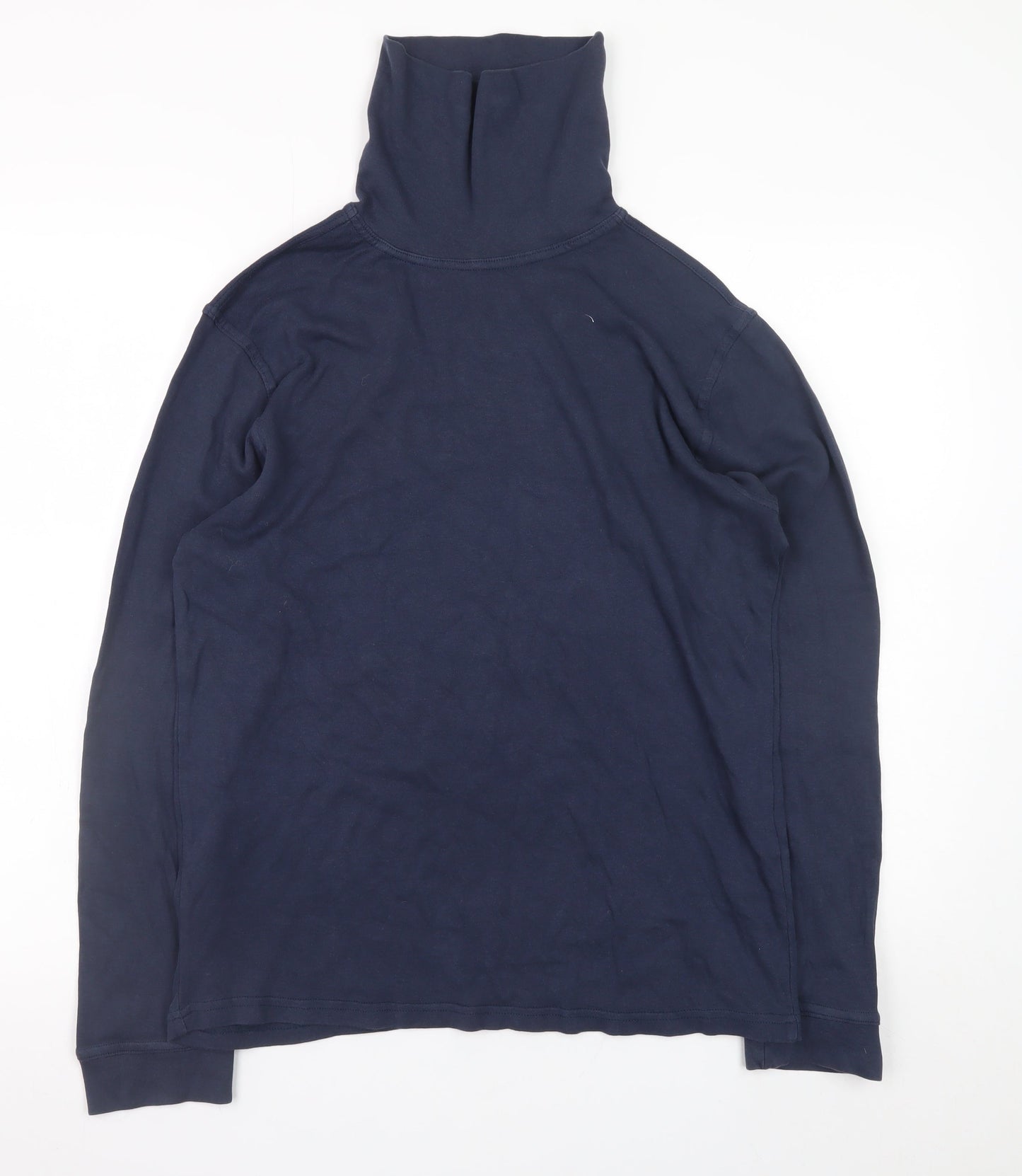 Mountain Warehouse Men's Navy Long Sleeve Roll Neck Cotton T-Shirt Size L