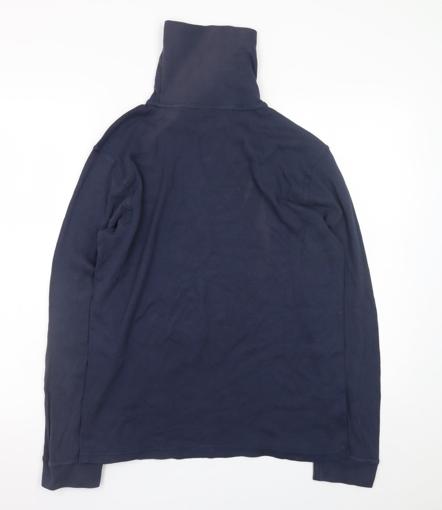 Mountain Warehouse Men's Navy Long Sleeve Roll Neck Cotton T-Shirt Size L