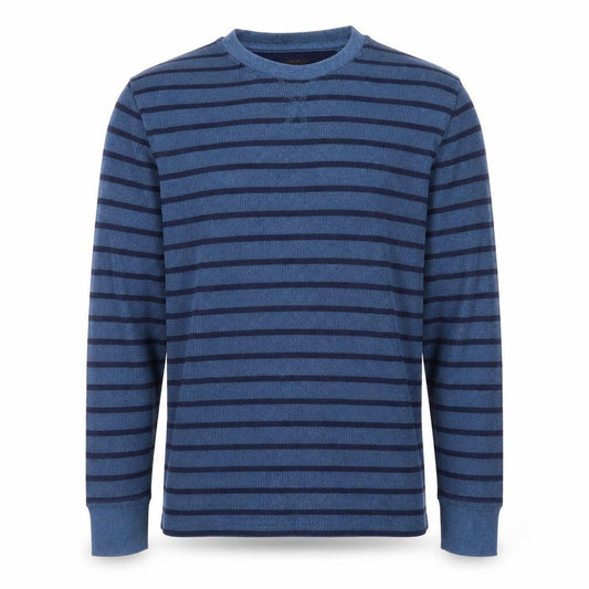 Next Mens Blue Striped Cotton Blend Long Sleeve Pullover Jumper XS