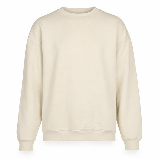H&M Men's Beige Loose Fit Crew Neck Sweatshirt XS