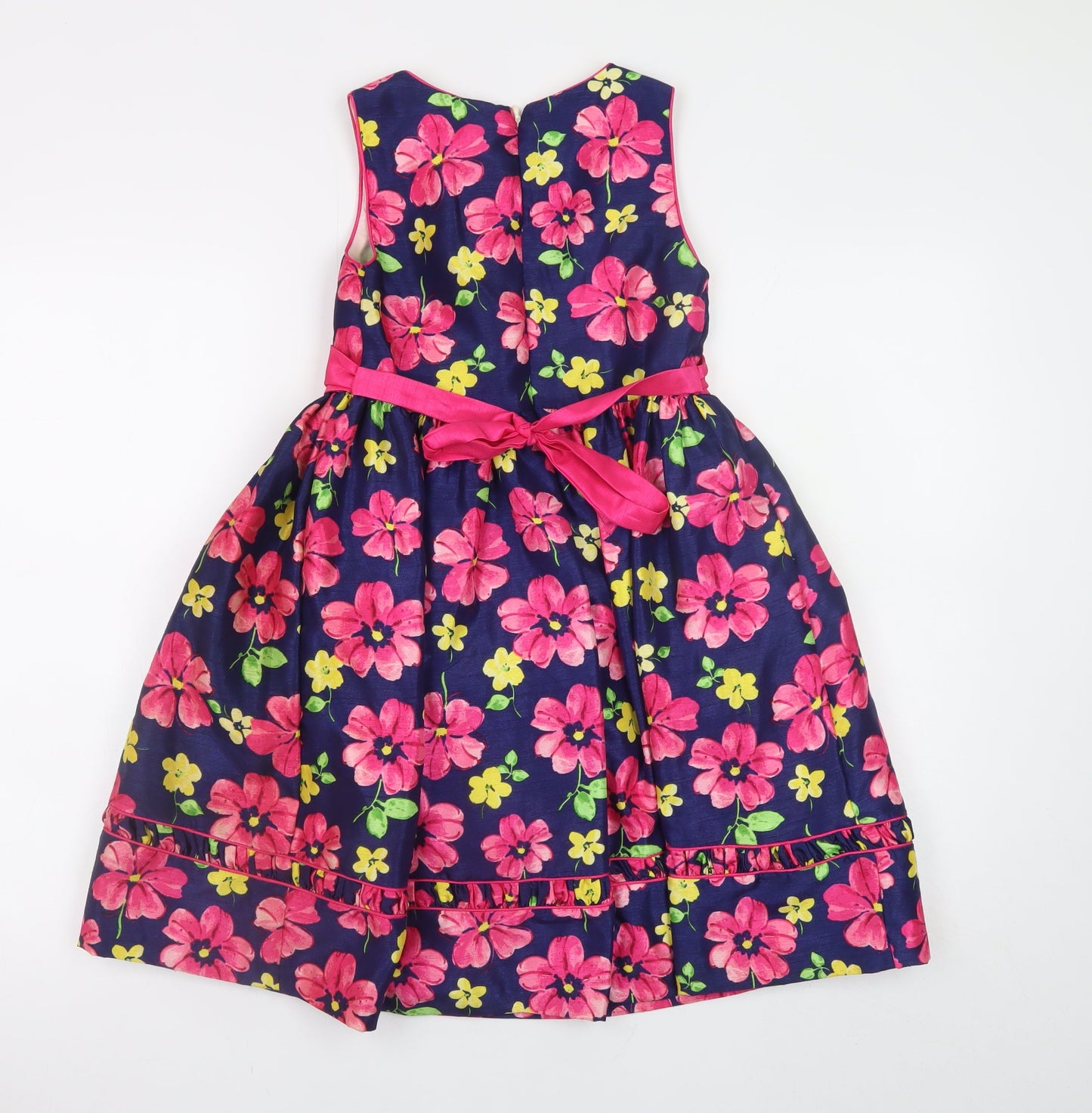 American Princess Girls Multicoloured Floral Fit & Flare Dress Size 12 Years