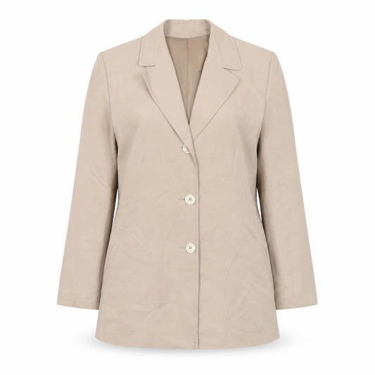 BHS Women Beige Size 10 Classic Linen Blend Blazer Jacket