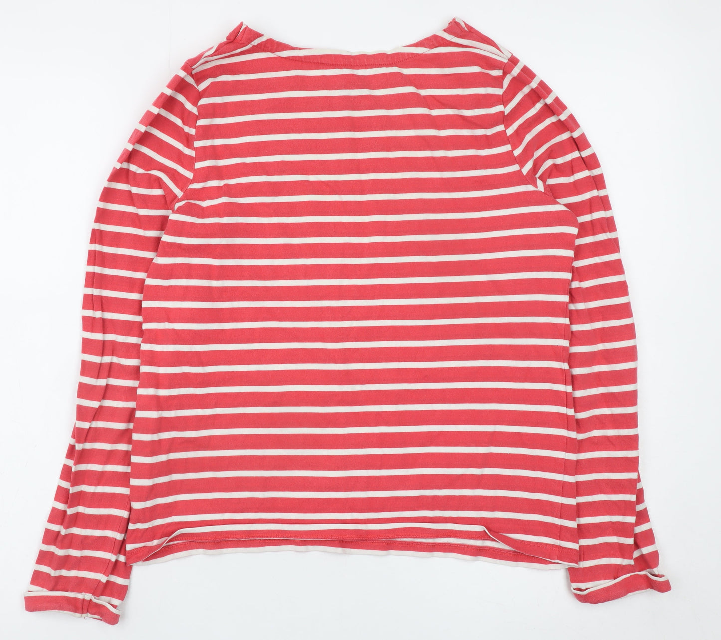 Boden Girls Red Striped Long Sleeve Cotton T-Shirt 15-16 Years