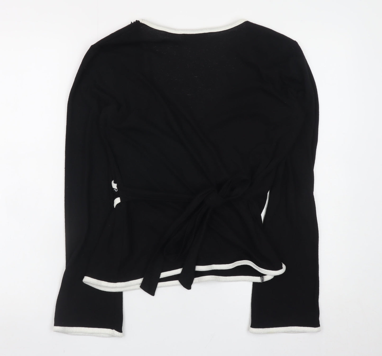 George Women’s Black Wrap V-Neck Long Sleeve Jumper Size 14