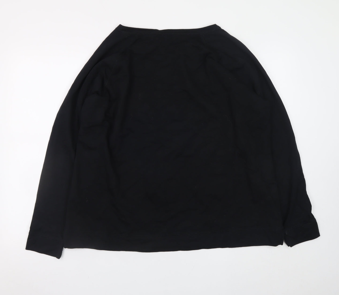 Marks and Spencer Women Black Size 22 Sequin Bow Christmas Sweatshirt