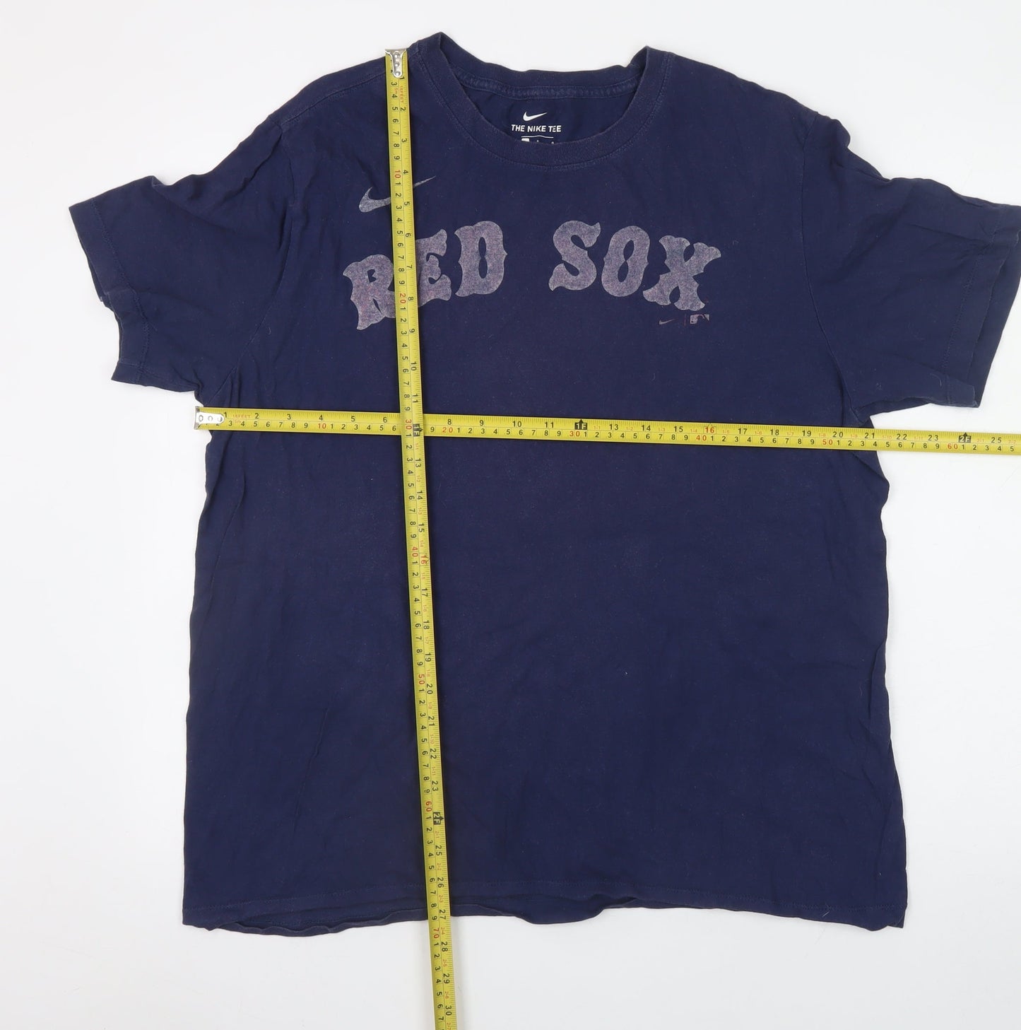 Nike Men's Blue Red Sox Graphic T-Shirt L Regular Fit Sports Tee
