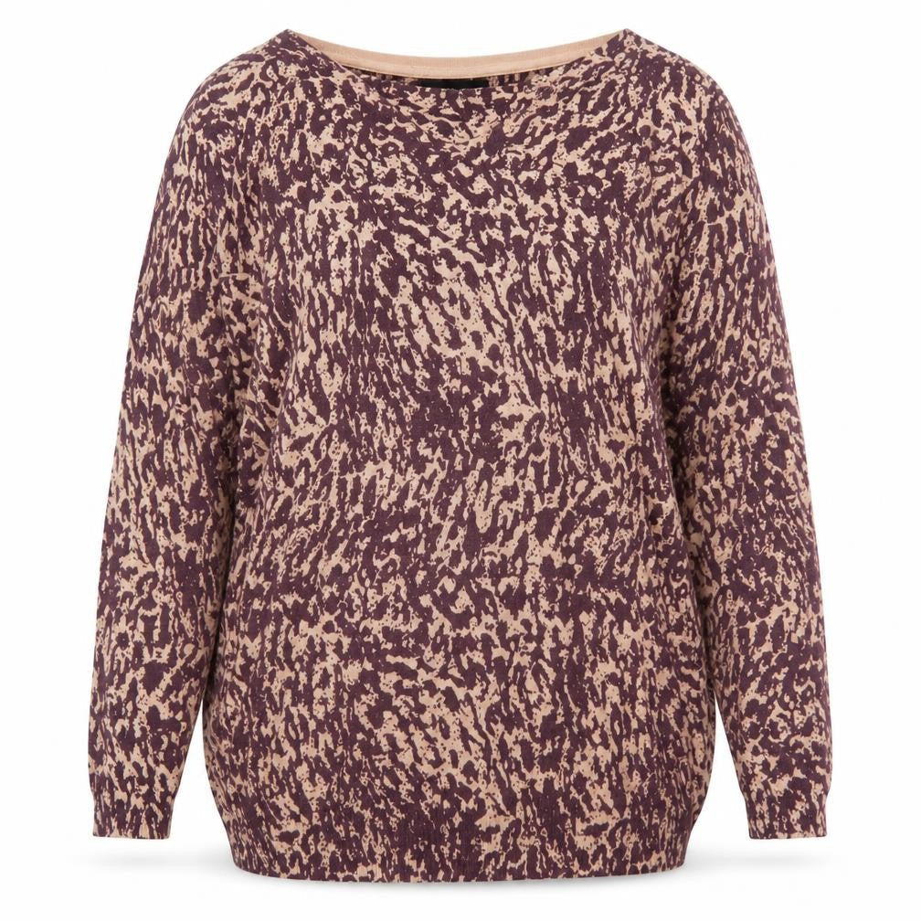 Next Womens Multicoloured Animal Print Cotton Blend Pullover Jumper Size 18