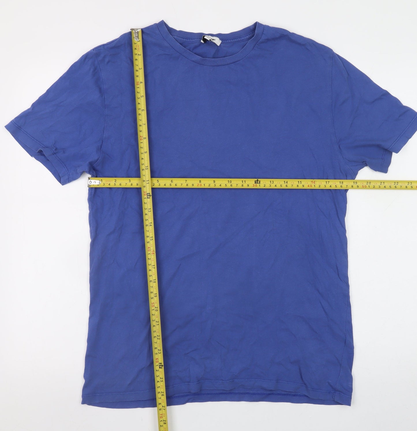 Reiss Men's Blue Crew Neck Cotton T-Shirt Size L Casual Classic