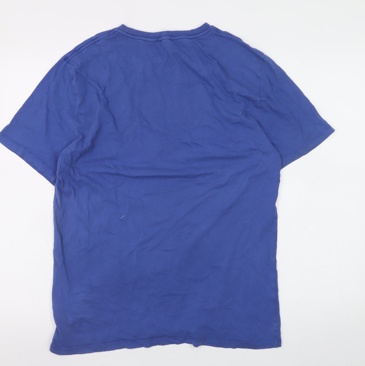 Reiss Men's Blue Crew Neck Cotton T-Shirt Size L Casual Classic