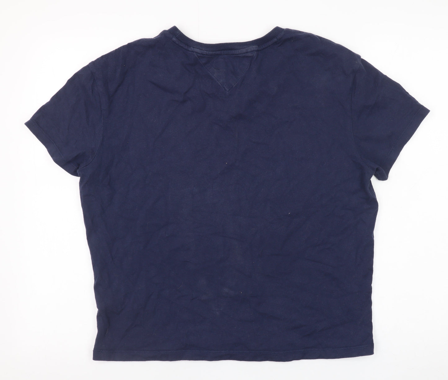 Tommy Jeans Men's Navy Blue Cotton Crew Neck Short Sleeve T-Shirt M