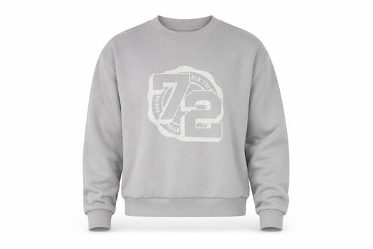 H&M Divided Men's Grey Graphic 72 Crew Neck Sweatshirt M