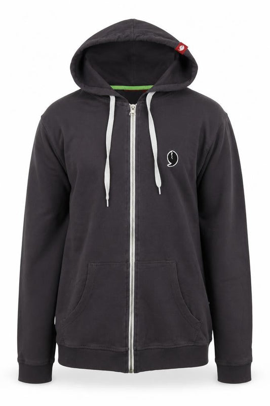 9LESTR Men's Grey Full Zip Hoodie Size S Regular Fit Cotton