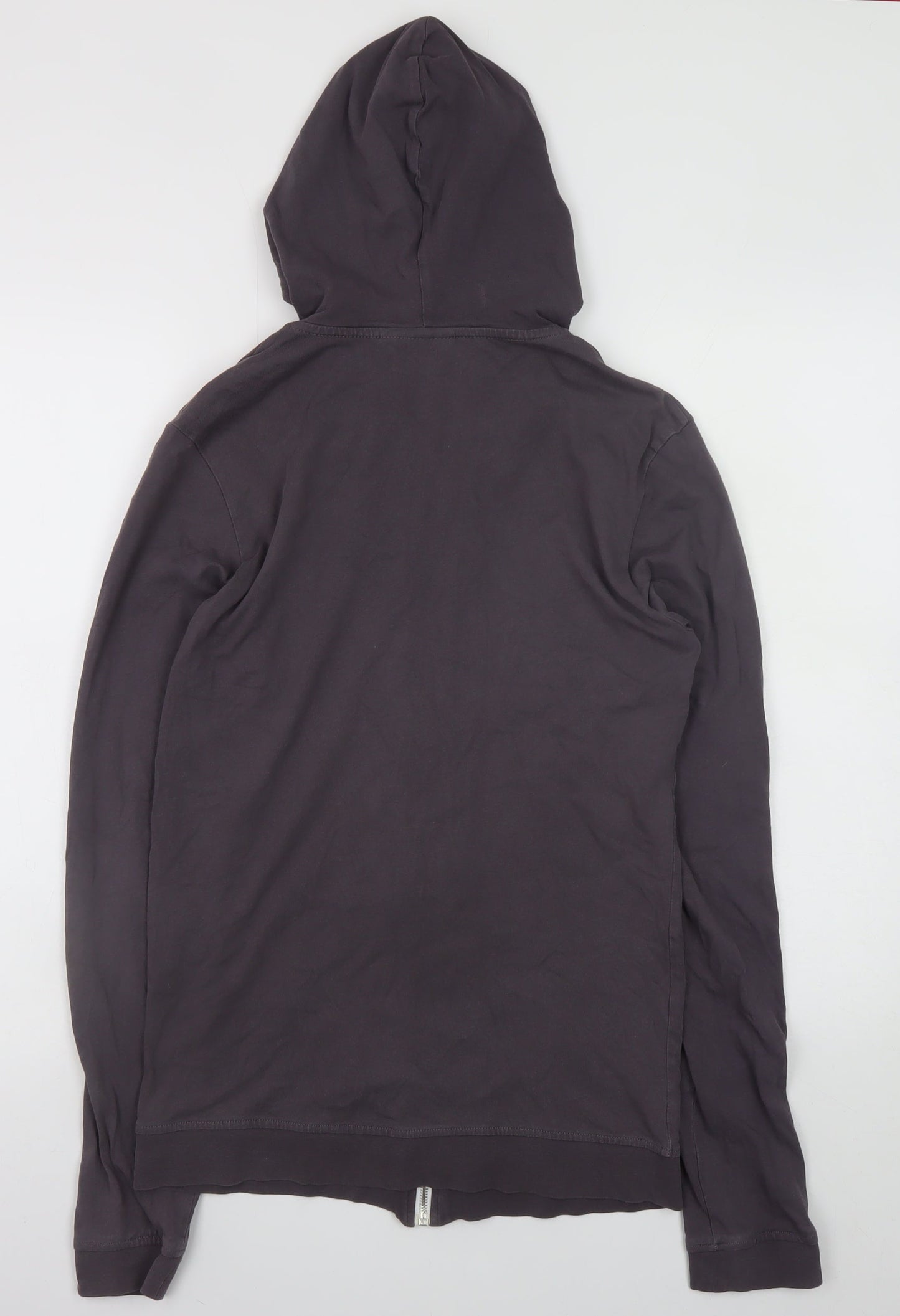 9LESTR Men's Grey Full Zip Hoodie Size S Regular Fit Cotton