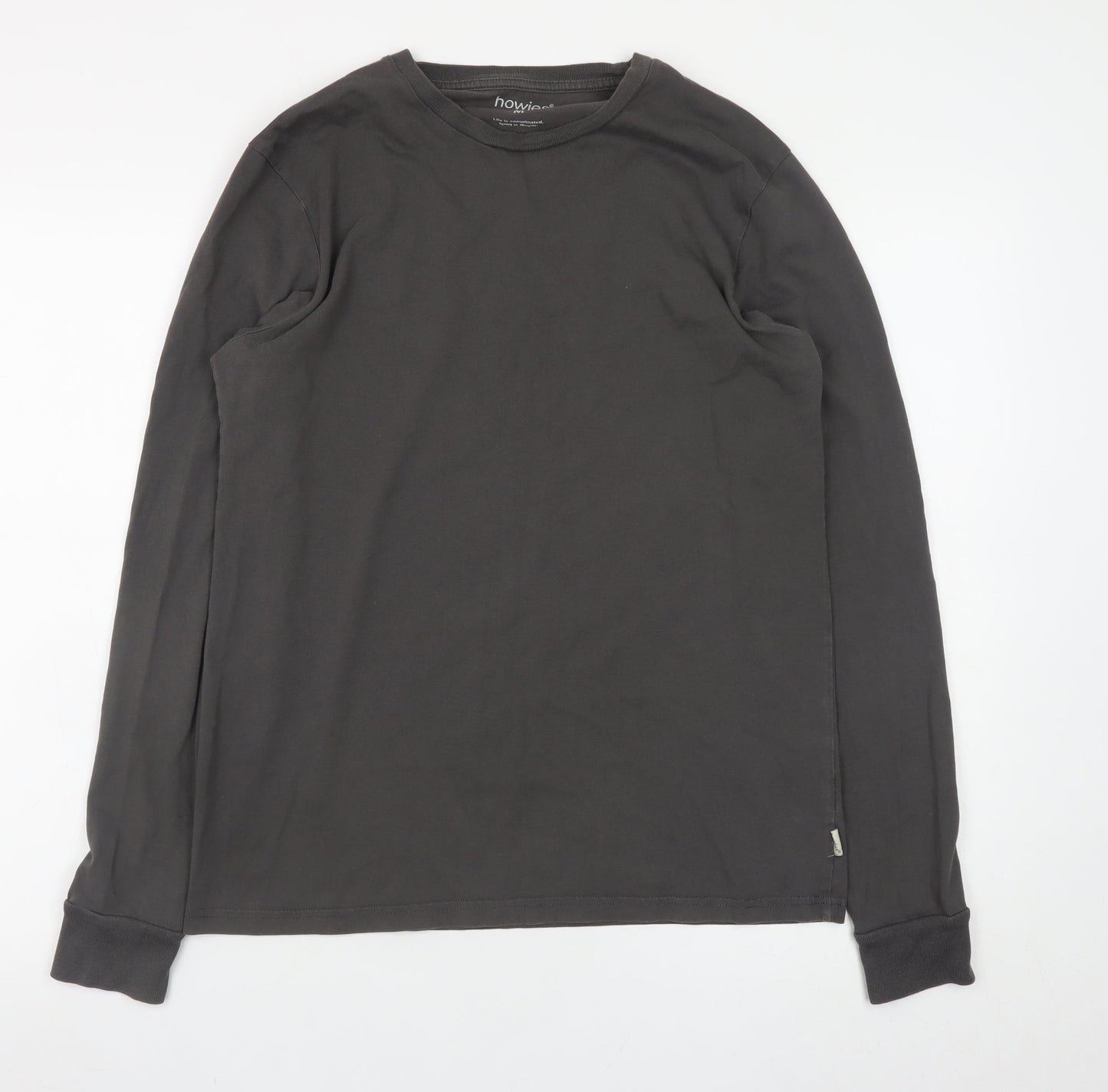 Howies Men's Black Long Sleeve Crew Neck Cotton T-Shirt M
