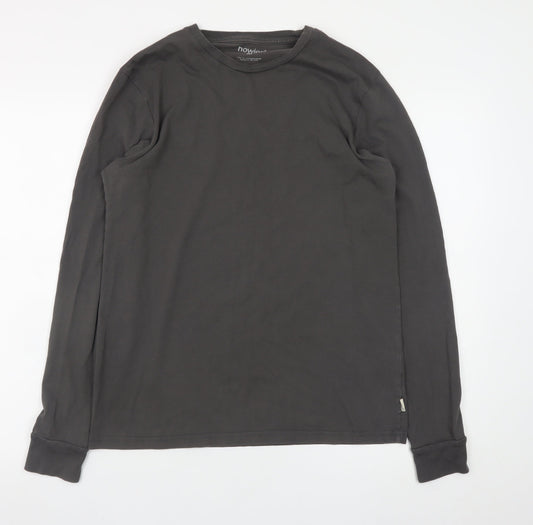 Howies Men's Black Long Sleeve Crew Neck Cotton T-Shirt M