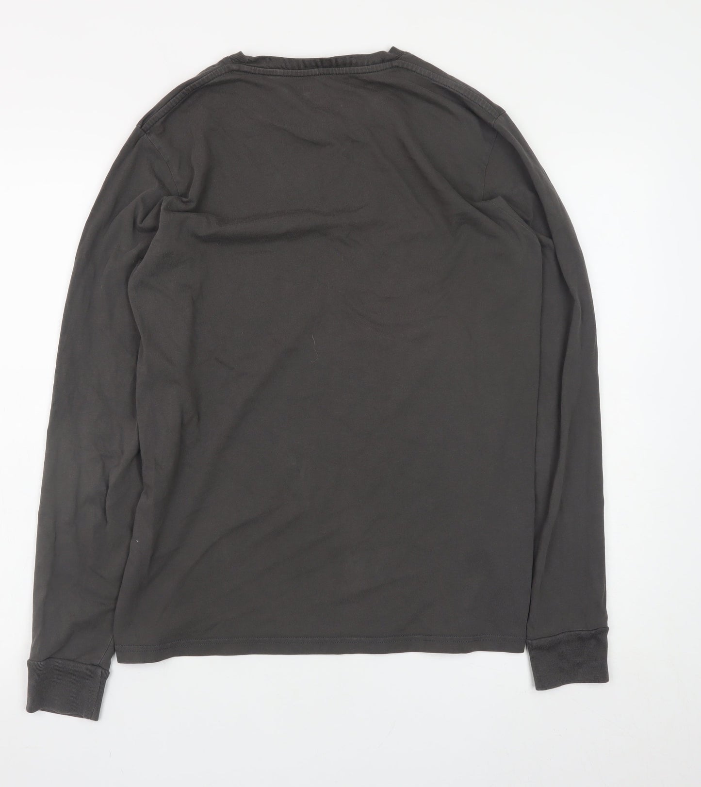 Howies Men's Black Long Sleeve Crew Neck Cotton T-Shirt M