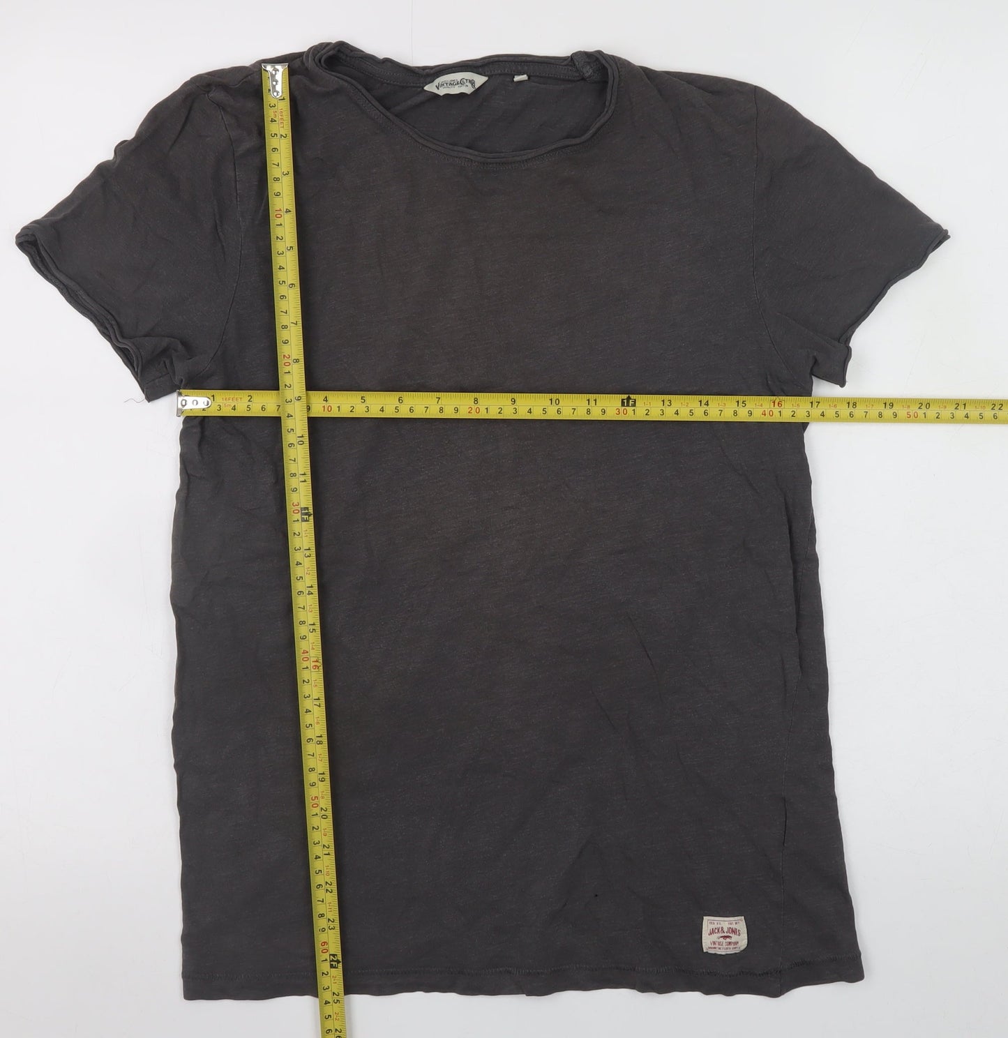 Jack & Jones Vintage Black Men’s Small Cotton Crew Neck T-Shirt