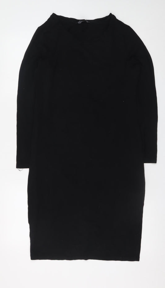 Atmosphere Women Black Size 14 Bodycon Knee Length Cotton Dress