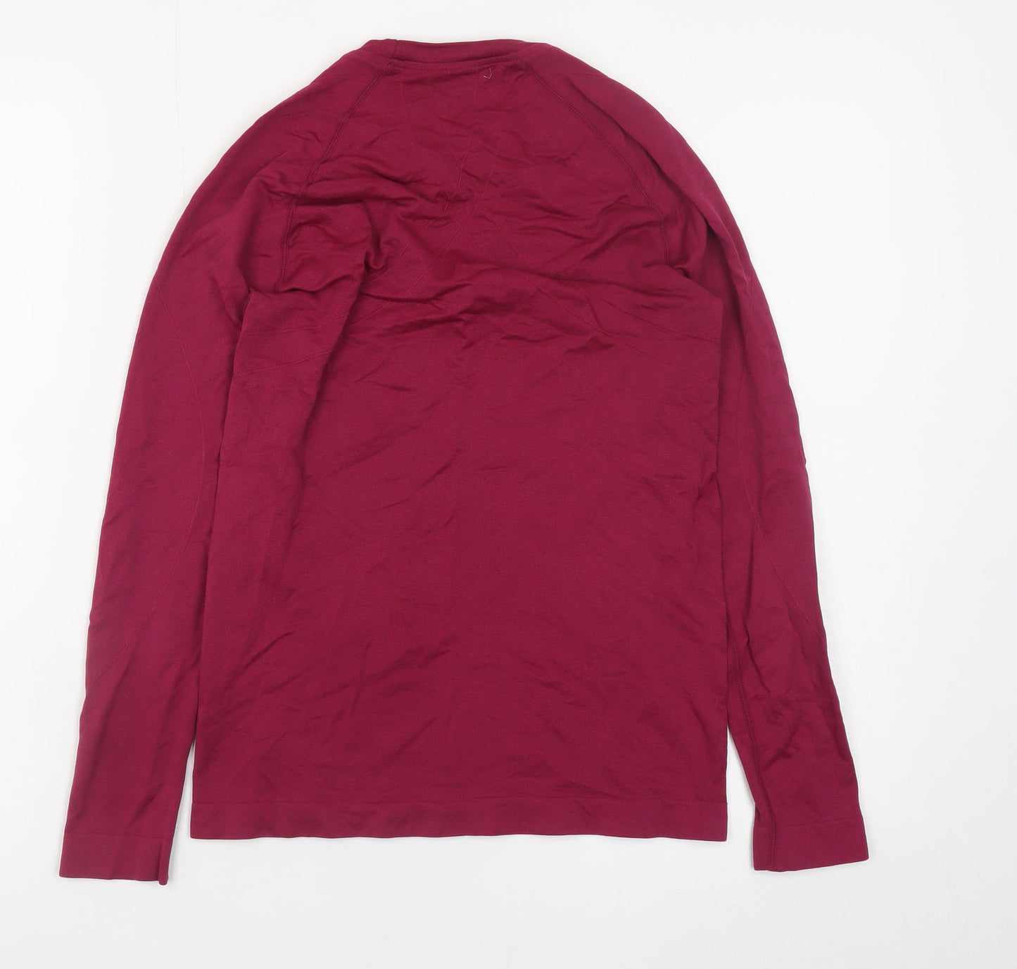 Crivit Girls Burgundy Long Sleeve Basic Top Size 12-14 Years Polyamide Blend