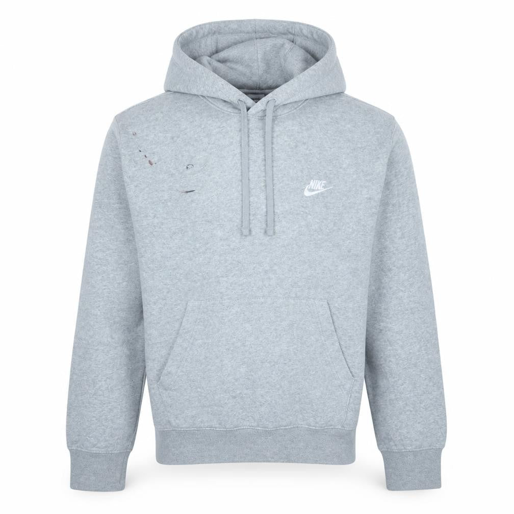 Nike Men's Grey Pullover Hoodie Size S Regular Fit Fleece