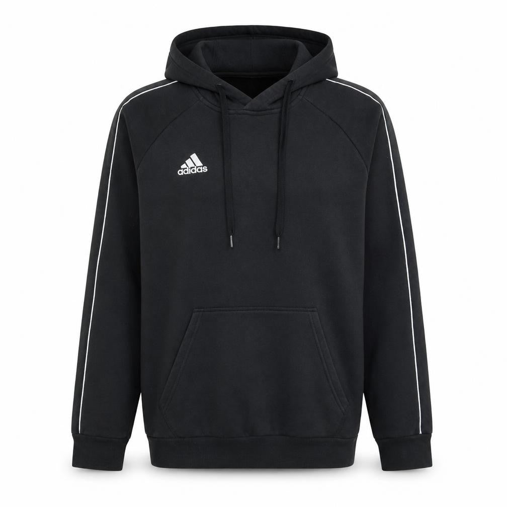 Adidas Men's Black Pullover Hoodie Medium Sports Fleece