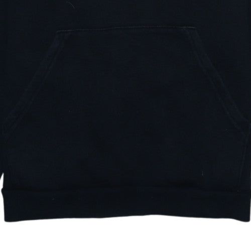 Puma Boys Black Pullover Hoodie Size 15-16 Years Fleece Logo Sweatshirt