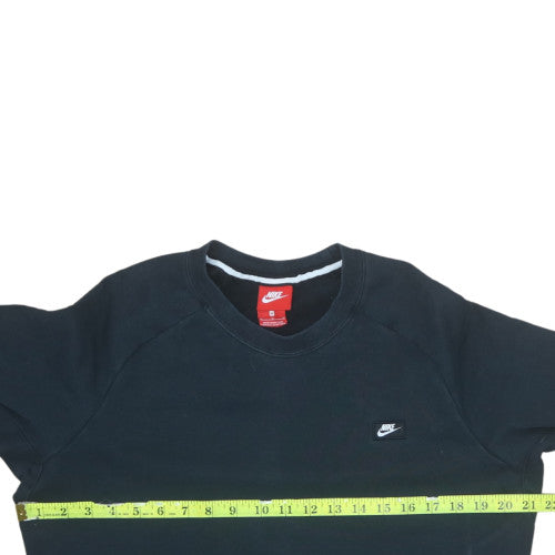 Nike Men's Black M Pullover Sweatshirt Crew Neck Fleece Zip Pocket