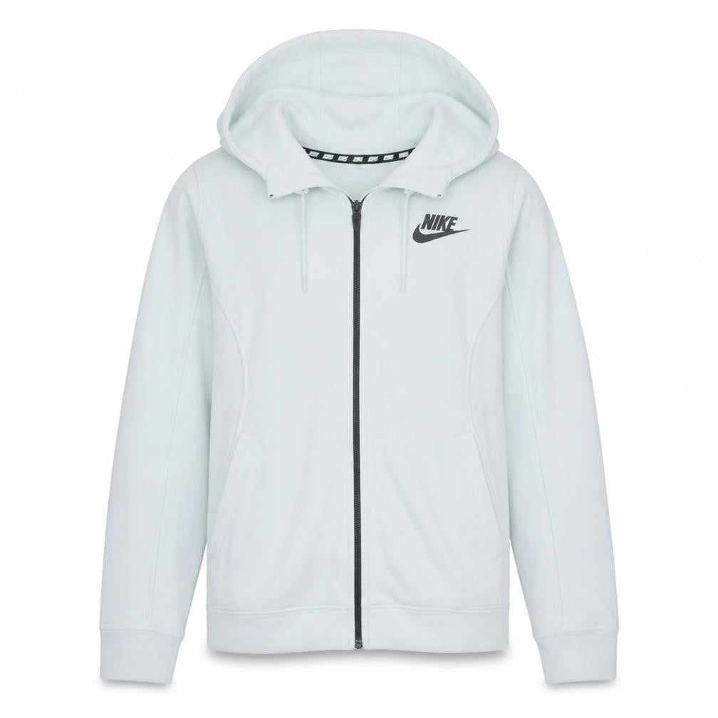 Nike Men's White Full Zip Hoodie M Lightweight Hooded Sweatshirt