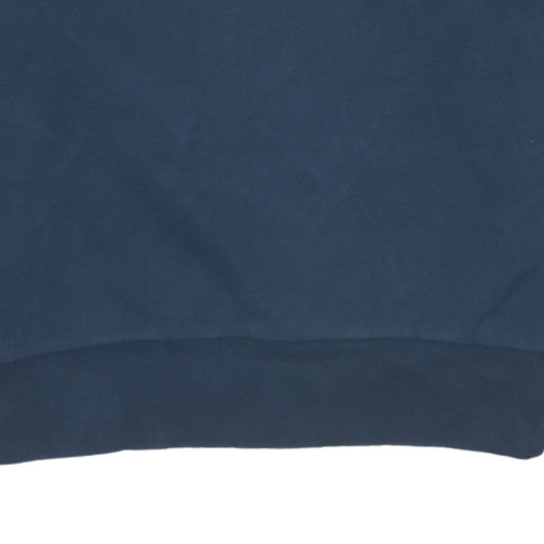 Hugo Boss Men's Blue XL Crew Neck Embroidered Sweatshirt