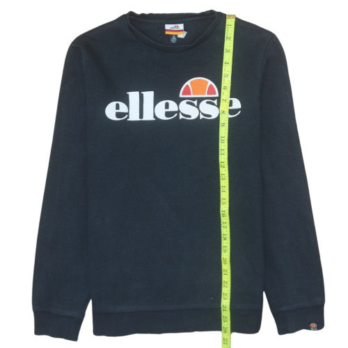 Ellesse Boys Black 16 Years Pullover Sweatshirt with Logo Print