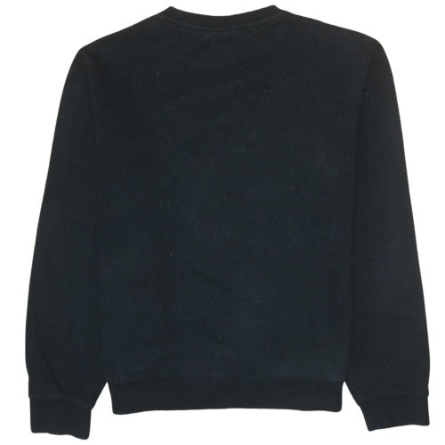 Ellesse Womens Black Crew Neck Pullover Sweatshirt UK 14 Cotton Blend