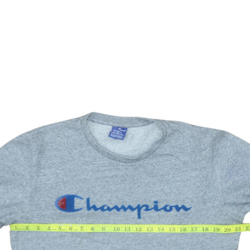 Champion Men's Grey Small Pullover Sweatshirt Crew Neck Logo
