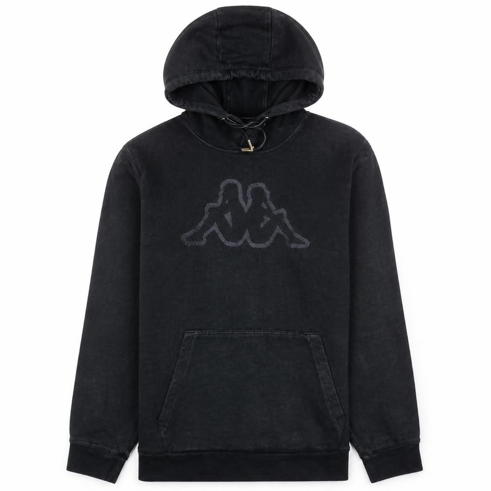 Kappa Men's Black Medium Pullover Hoodie Sweatshirt with Logo