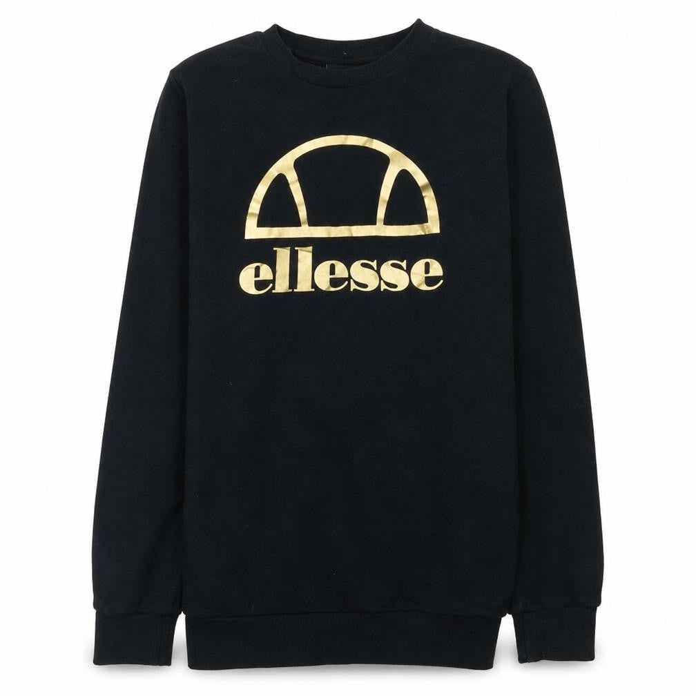 Ellesse Boys Black Gold Logo Pullover Sweatshirt 13-14 Years
