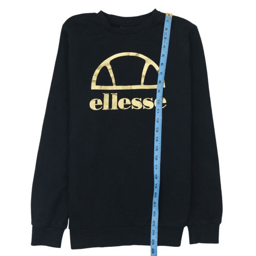 Ellesse Boys Black Gold Logo Pullover Sweatshirt 13-14 Years