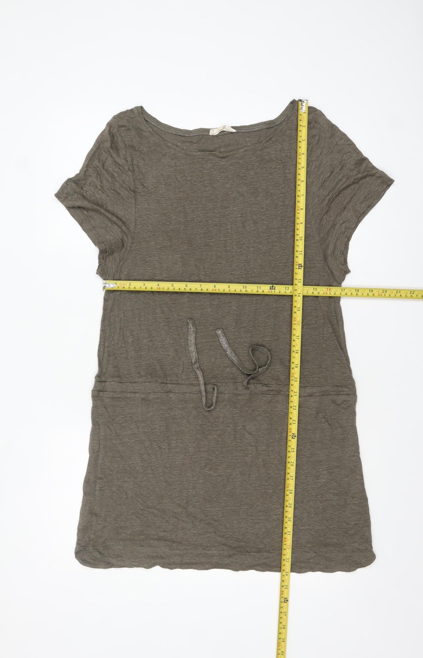 Les Essentiels by 146 Women’s Brown Linen T-Shirt Dress Size L