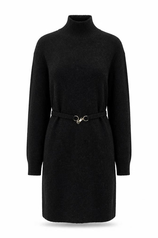 Primark Women’s Black High Neck Jumper Dress XS Knit Winter Style